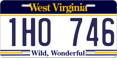 WV license plate 1HO746