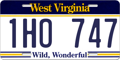WV license plate 1HO747