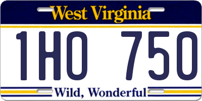 WV license plate 1HO750