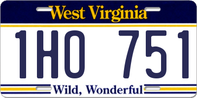 WV license plate 1HO751