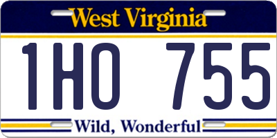 WV license plate 1HO755
