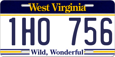 WV license plate 1HO756