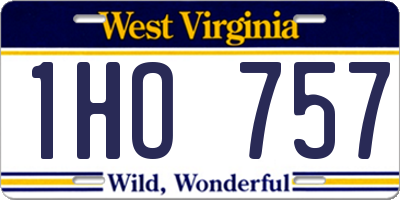 WV license plate 1HO757
