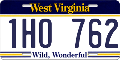 WV license plate 1HO762