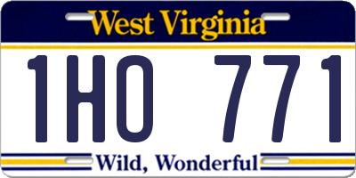 WV license plate 1HO771
