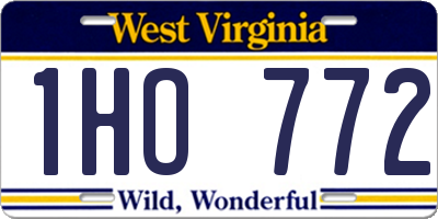 WV license plate 1HO772