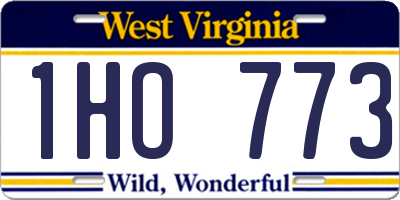 WV license plate 1HO773