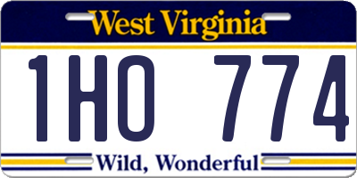 WV license plate 1HO774