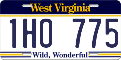 WV license plate 1HO775