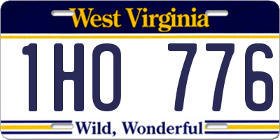 WV license plate 1HO776