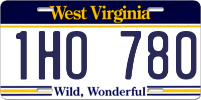WV license plate 1HO780