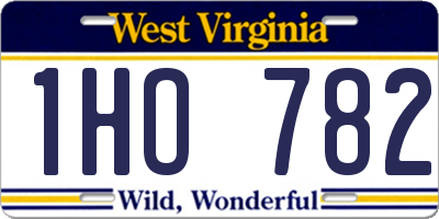 WV license plate 1HO782