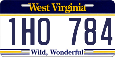 WV license plate 1HO784
