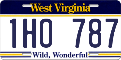 WV license plate 1HO787