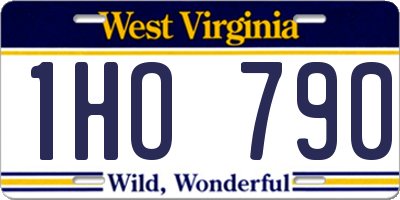 WV license plate 1HO790