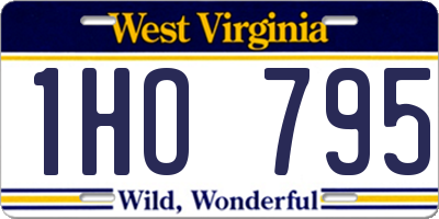 WV license plate 1HO795