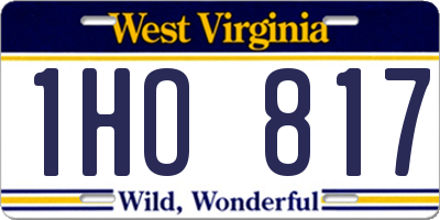 WV license plate 1HO817