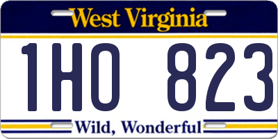 WV license plate 1HO823