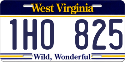 WV license plate 1HO825