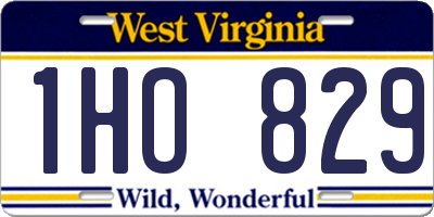 WV license plate 1HO829