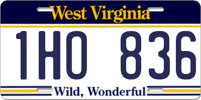 WV license plate 1HO836