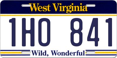 WV license plate 1HO841