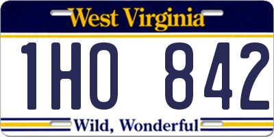 WV license plate 1HO842
