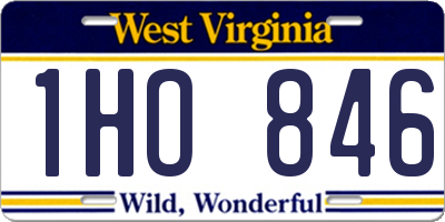 WV license plate 1HO846