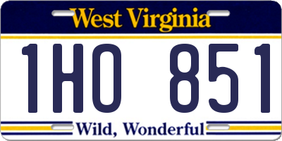 WV license plate 1HO851