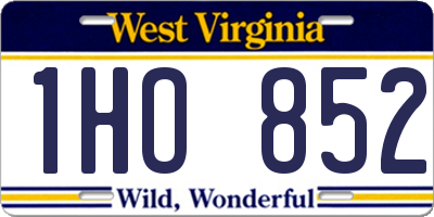 WV license plate 1HO852
