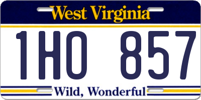 WV license plate 1HO857