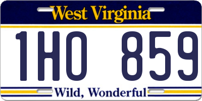 WV license plate 1HO859