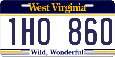 WV license plate 1HO860