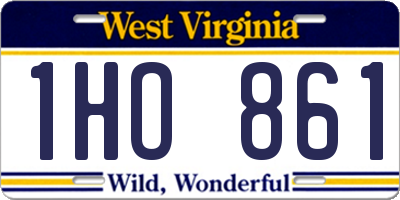 WV license plate 1HO861