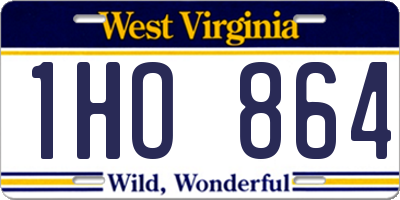 WV license plate 1HO864