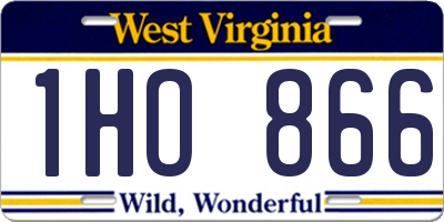 WV license plate 1HO866