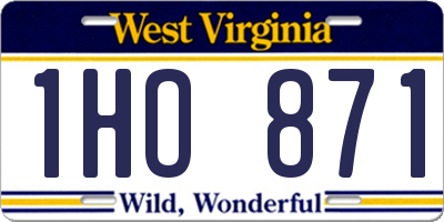 WV license plate 1HO871