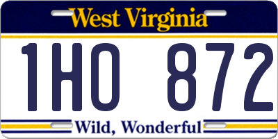 WV license plate 1HO872