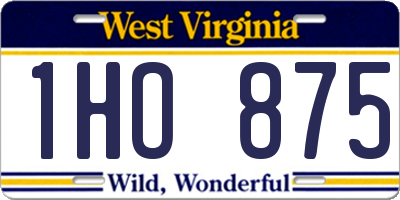 WV license plate 1HO875