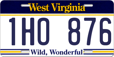 WV license plate 1HO876