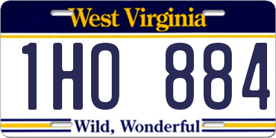 WV license plate 1HO884