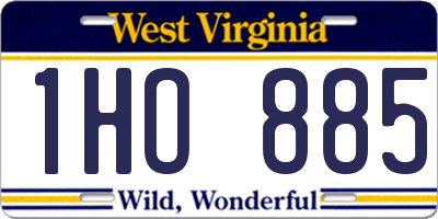 WV license plate 1HO885