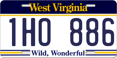 WV license plate 1HO886