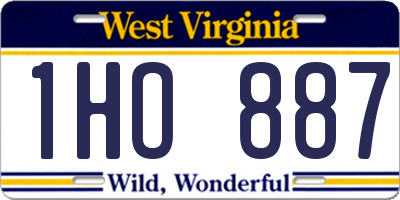 WV license plate 1HO887