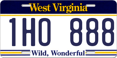 WV license plate 1HO888