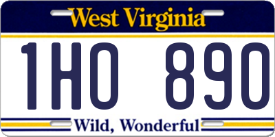 WV license plate 1HO890