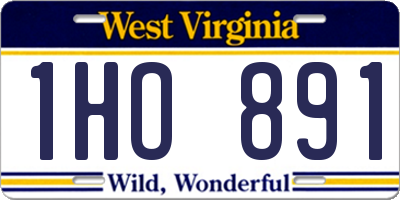 WV license plate 1HO891