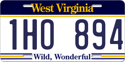 WV license plate 1HO894