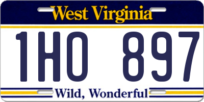 WV license plate 1HO897
