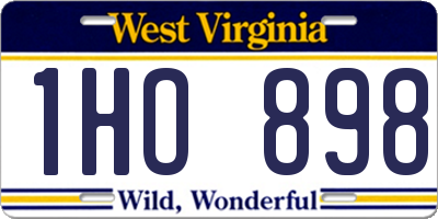 WV license plate 1HO898